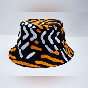Bucket Hat African Print Black and White Bucket Hat Unisex Women Men Modcloth